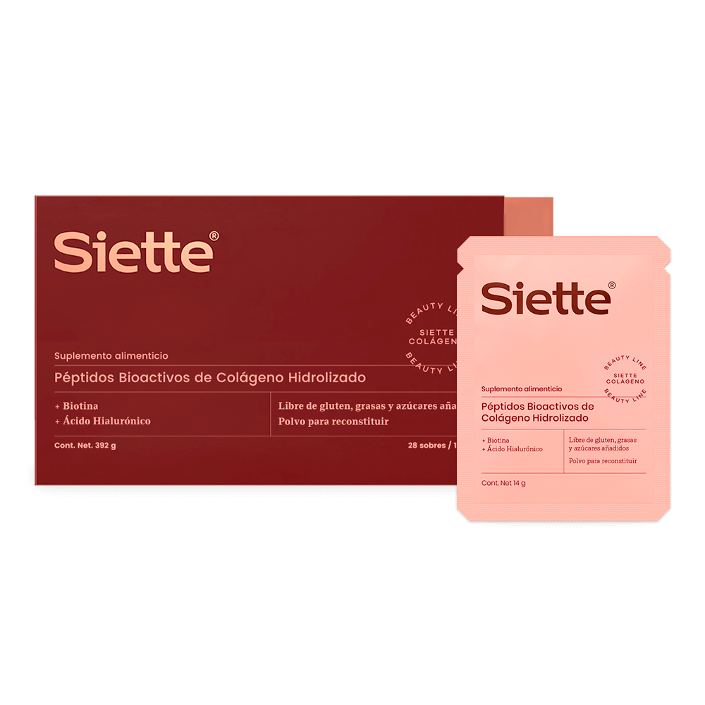Siette Beauty | Péptidos Bioactivos de Colágeno Hidrolizado - Caja con 28 sachets de 14 g c/u