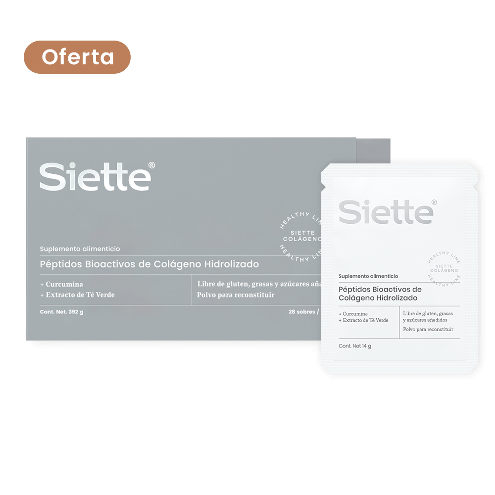 Siette Healthy | Péptidos Bioactivos de Colágeno Hidrolizado - Caja con 28 sachets de 14 g c/u