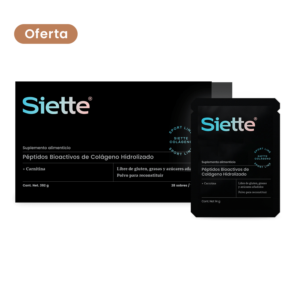 Siette Sport | Péptidos Bioactivos de Colágeno Hidrolizado - Caja con 28 sachets de 14 g c/u