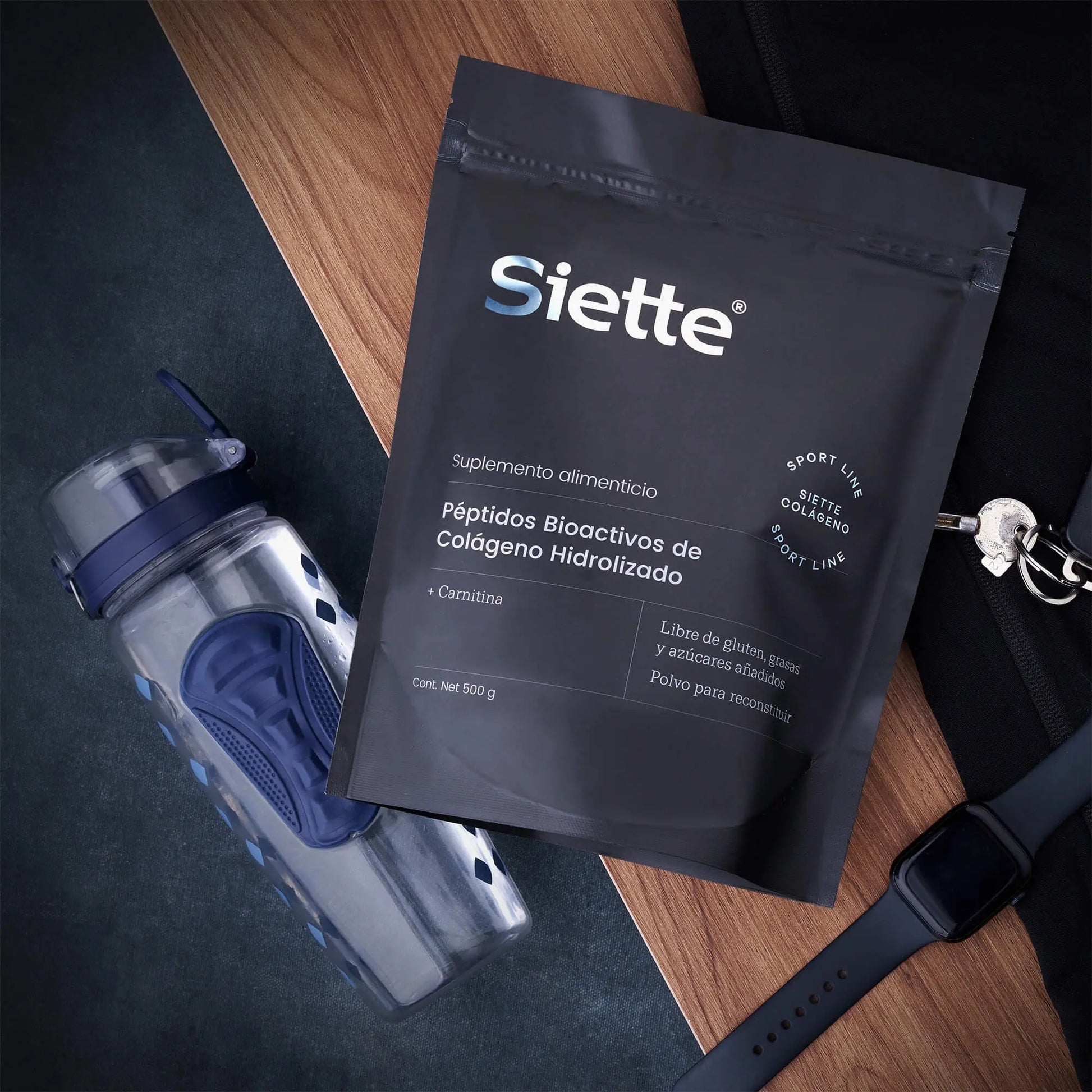 Siette Sport | Péptidos Bioactivos de Colágeno Hidrolizado - Bolsa 500g - Siette