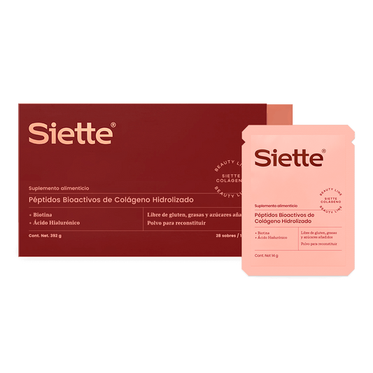 Siette Beauty | Péptidos Bioactivos de Colágeno Hidrolizado - Caja con 28 sachets de 14 g c/u