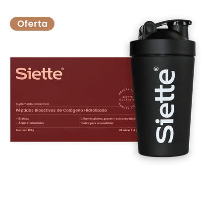 Siette Beauty | Péptidos Bioactivos de Colágeno Hidrolizado - Caja con 28 sachets de 14 g c/u - Siette