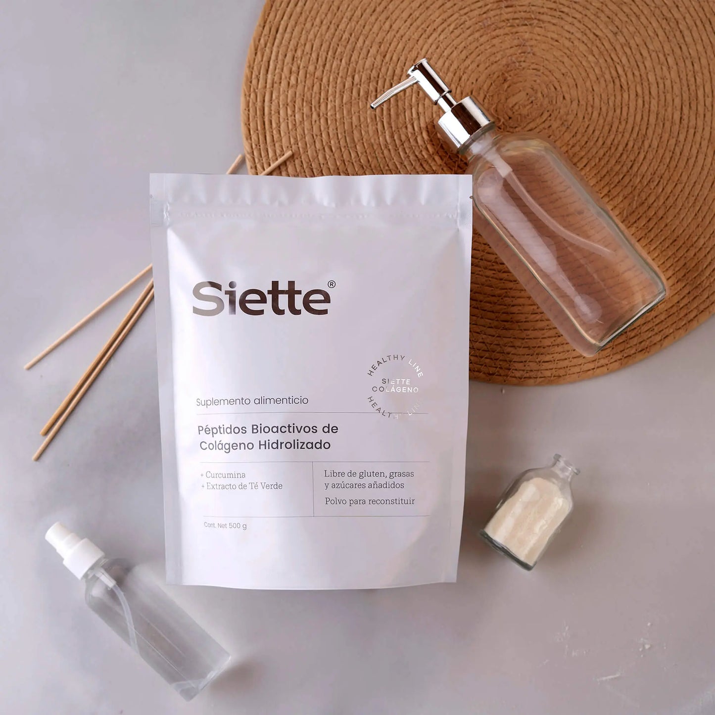 Siette Healthy | Péptidos Bioactivos de Colágeno Hidrolizado - Bolsa 500g - Siette