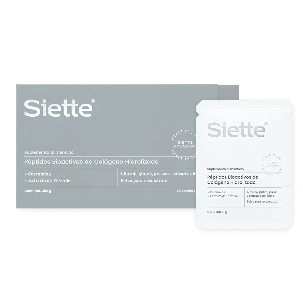 Siette Healthy | Péptidos Bioactivos de Colágeno Hidrolizado - Caja con 28 sachets de 14 g c/u - Siette