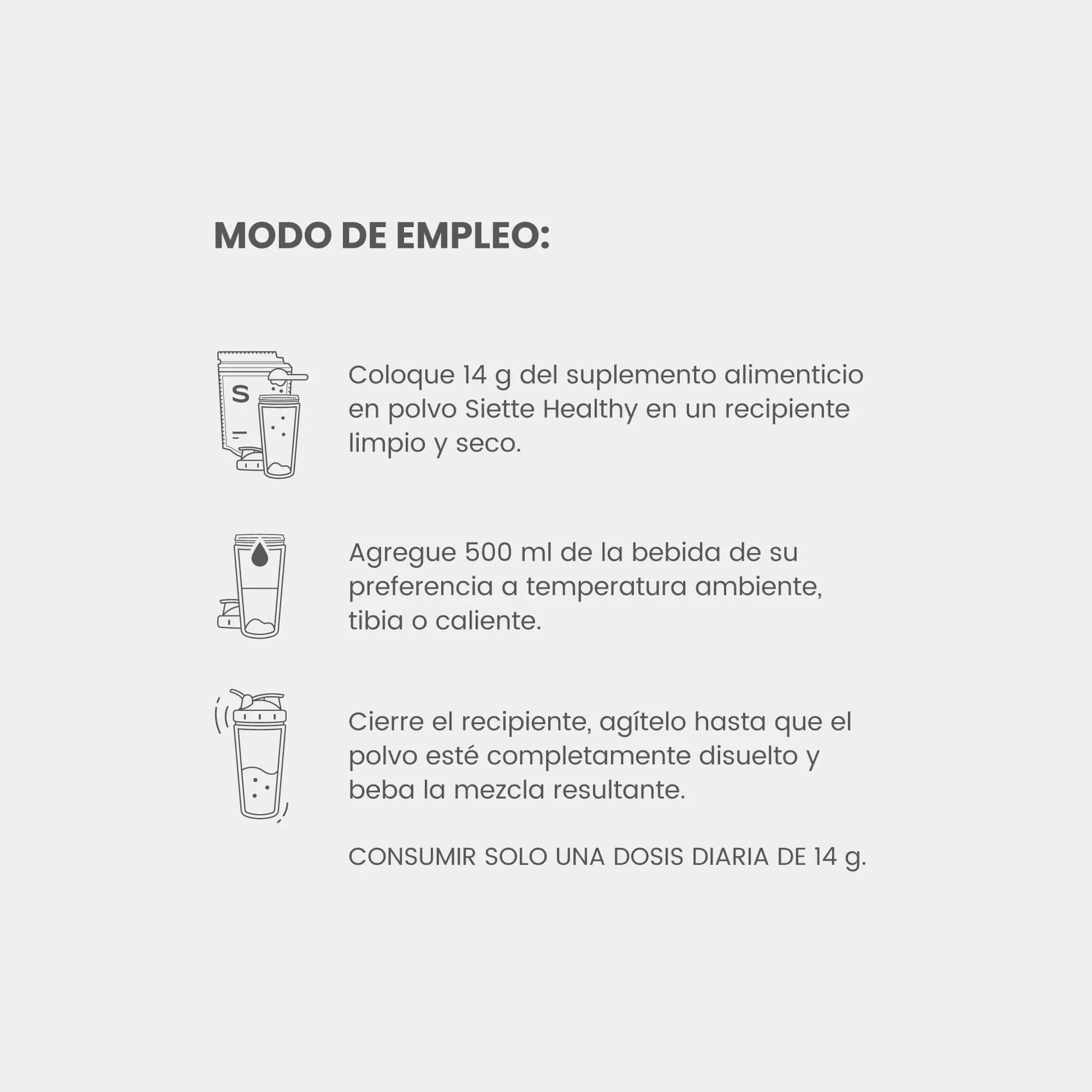 Siette Healthy | Péptidos Bioactivos de Colágeno Hidrolizado - Bolsa 500g - Siette