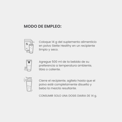 Siette Healthy | Péptidos Bioactivos de Colágeno Hidrolizado - Bolsa 500g - Siette
