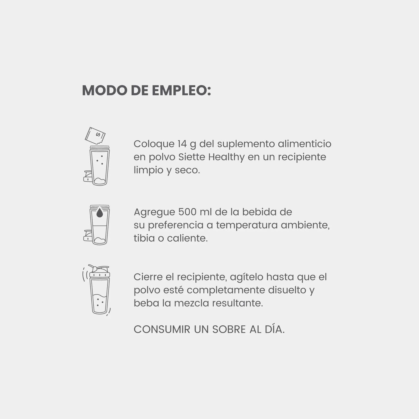 Siette Healthy | Péptidos Bioactivos de Colágeno Hidrolizado - Paquete Sachets - Siette