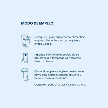 Siette Pure | Péptidos Bioactivos de Colágeno Hidrolizado - Bolsa 500g - Siette