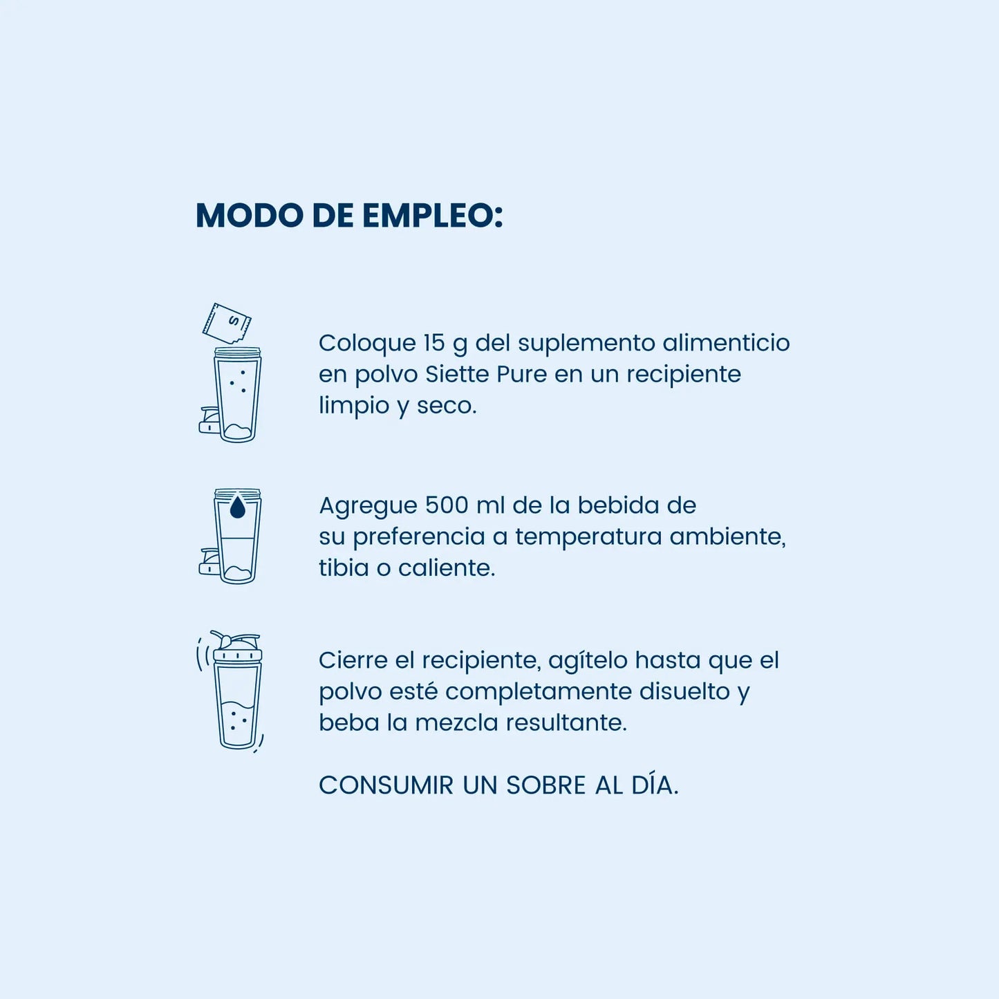 Siette Pure | Péptidos Bioactivos de Colágeno Hidrolizado - Paquete Sachets - Siette