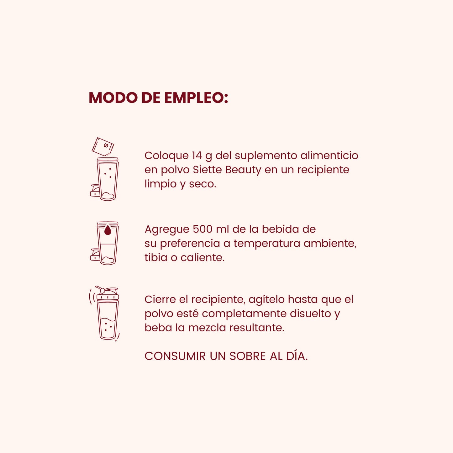 Siette Beauty | Péptidos Bioactivos de Colágeno Hidrolizado - Caja con 28 sachets de 14 g c/u