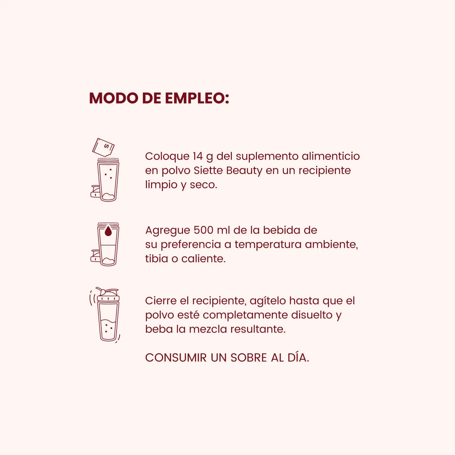 Siette Beauty | Péptidos Bioactivos de Colágeno Hidrolizado - Paquete Sachets - Siette