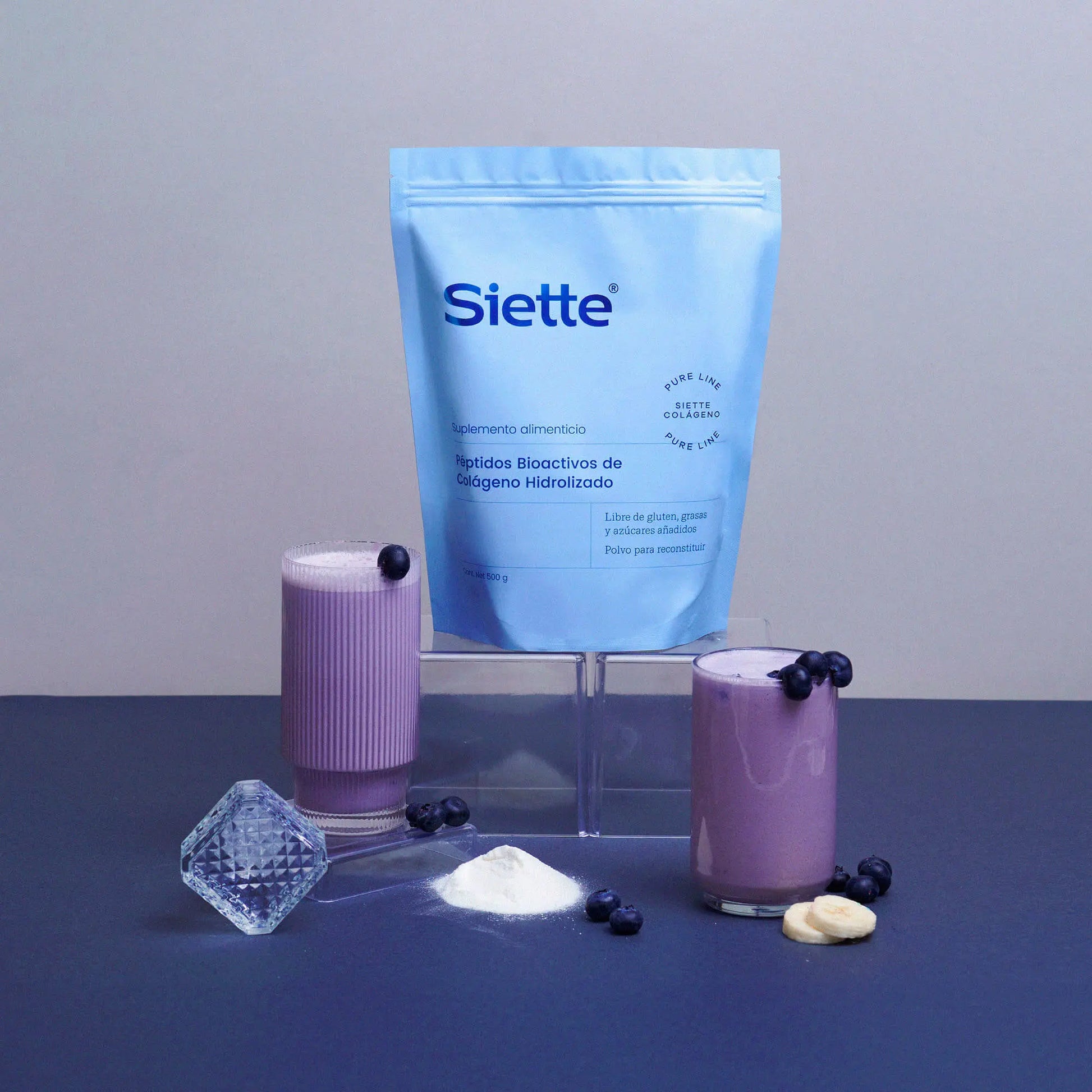 Siette Pure | Péptidos Bioactivos de Colágeno Hidrolizado - Bolsa 500g - Siette