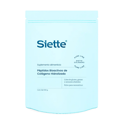 Siette Pure | Péptidos Bioactivos de Colágeno Hidrolizado - Bolsa 500g - Siette