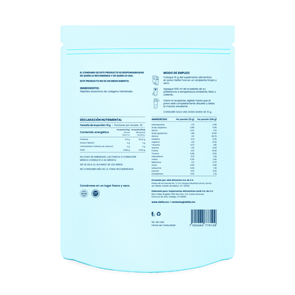 Siette Pure | Péptidos Bioactivos de Colágeno Hidrolizado - Bolsa 500g