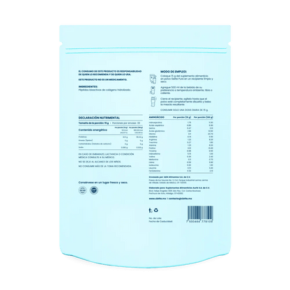 Siette Pure | Péptidos Bioactivos de Colágeno Hidrolizado - Bolsa 500g - Siette