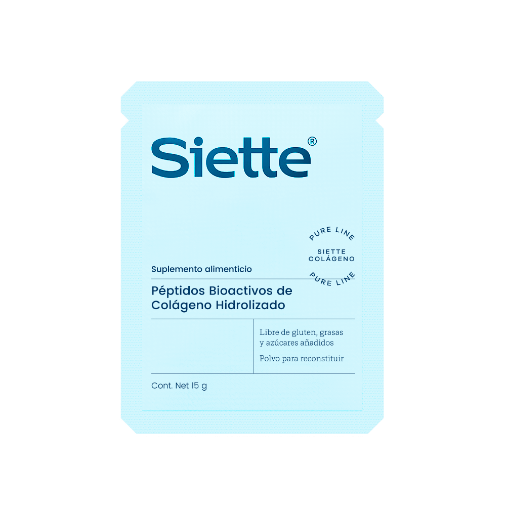 Siette Pure | Péptidos Bioactivos de Colágeno Hidrolizado - Caja con 28 sachets de 15 g c/u