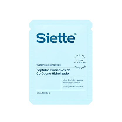 Siette Pure | Péptidos Bioactivos de Colágeno Hidrolizado - Caja con 28 sachets de 15 g c/u