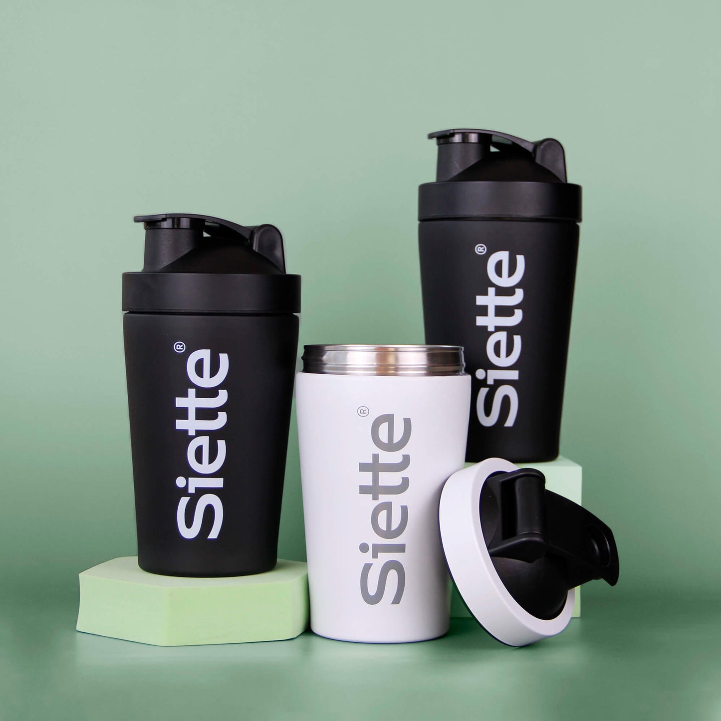 Shaker Siette 600ml | Shaker de acero inoxidable - Ideal para batidos de proteína