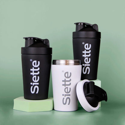 Shaker Siette 600ml | Shaker de acero inoxidable - Ideal para batidos de proteína - Siette