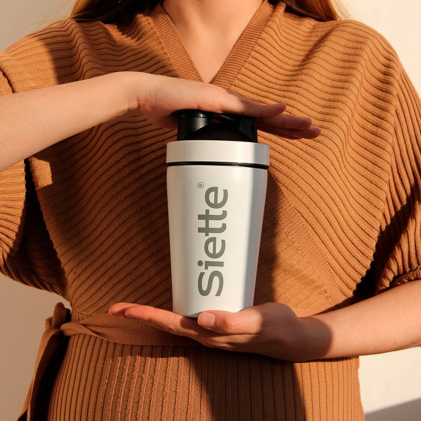 Shaker Siette 600ml | Shaker de acero inoxidable - Ideal para batidos de proteína - Siette