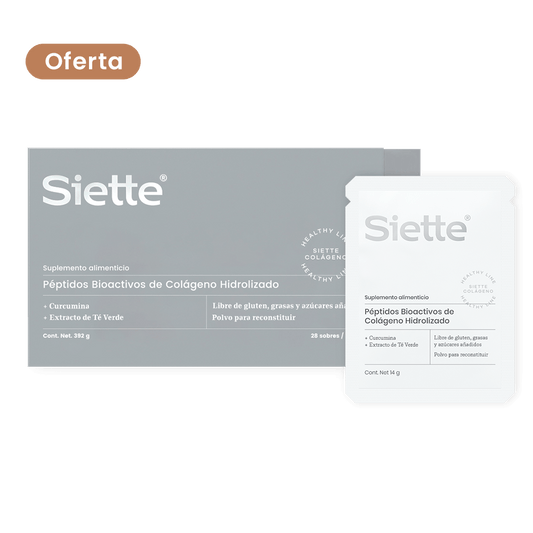 Siette Healthy | Péptidos Bioactivos de Colágeno Hidrolizado - Caja con 28 sachets de 14 g c/u